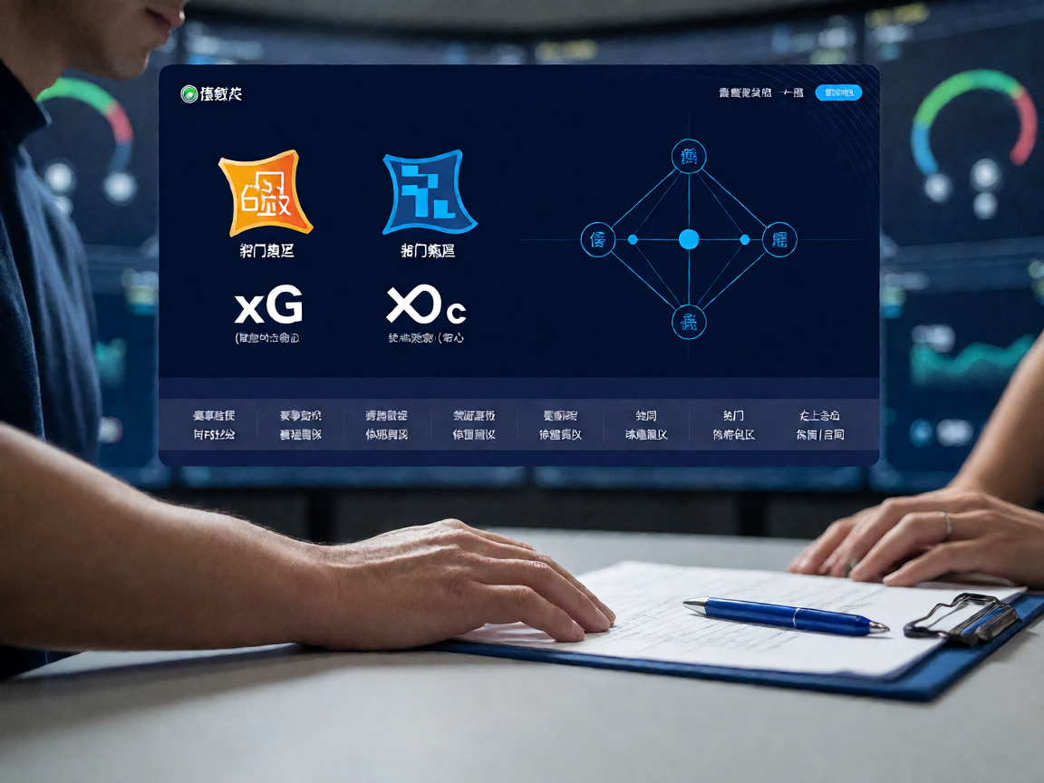 OD体育数据中心界面，展示xG数据和比赛统计图表